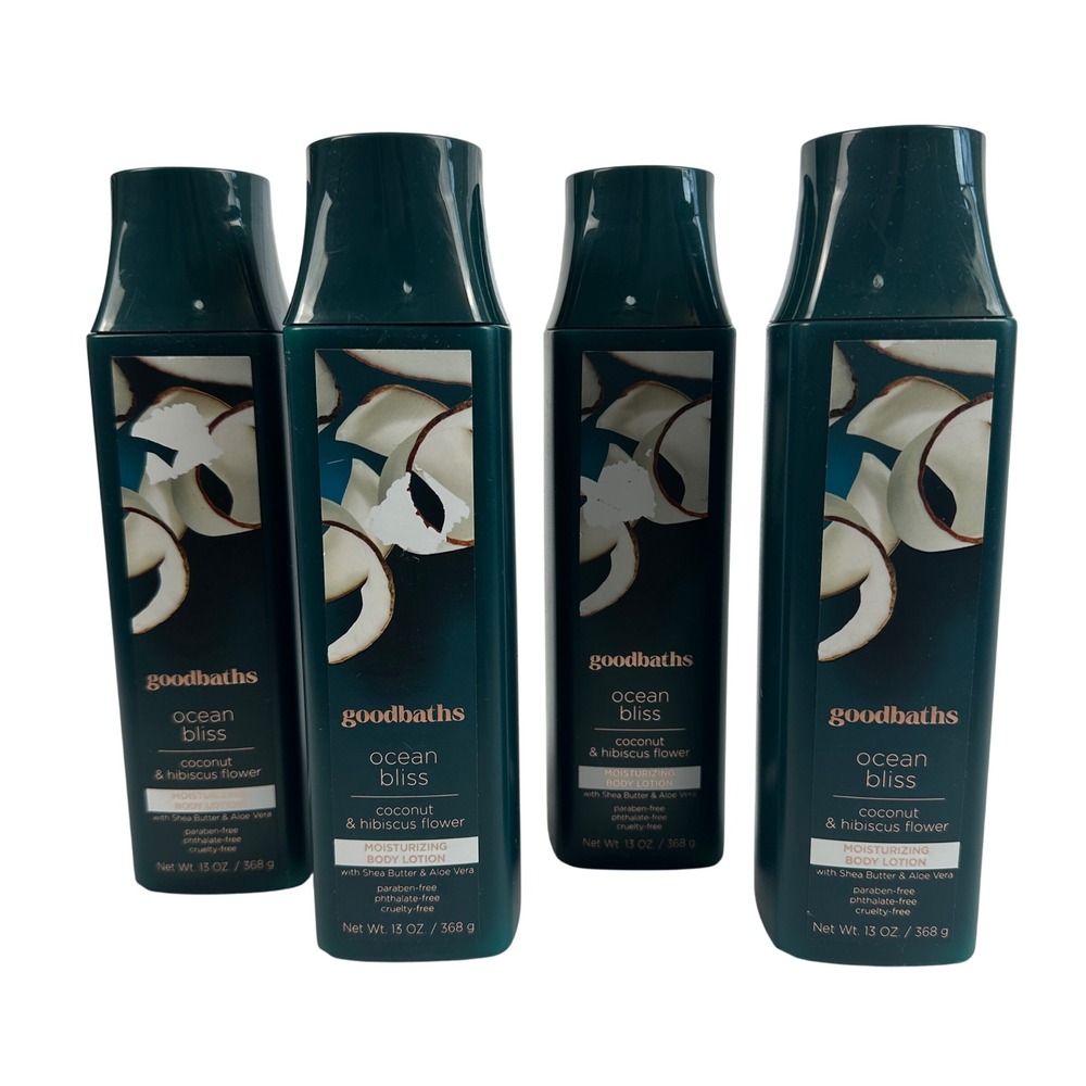 GoodBaths Ocean‎ Bliss Coconut Hibiscus Flower Moisturizing Body Lotion 13oz